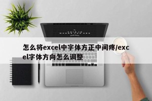 怎么将excel中字体方正中间疼/excel字体方向怎么调整